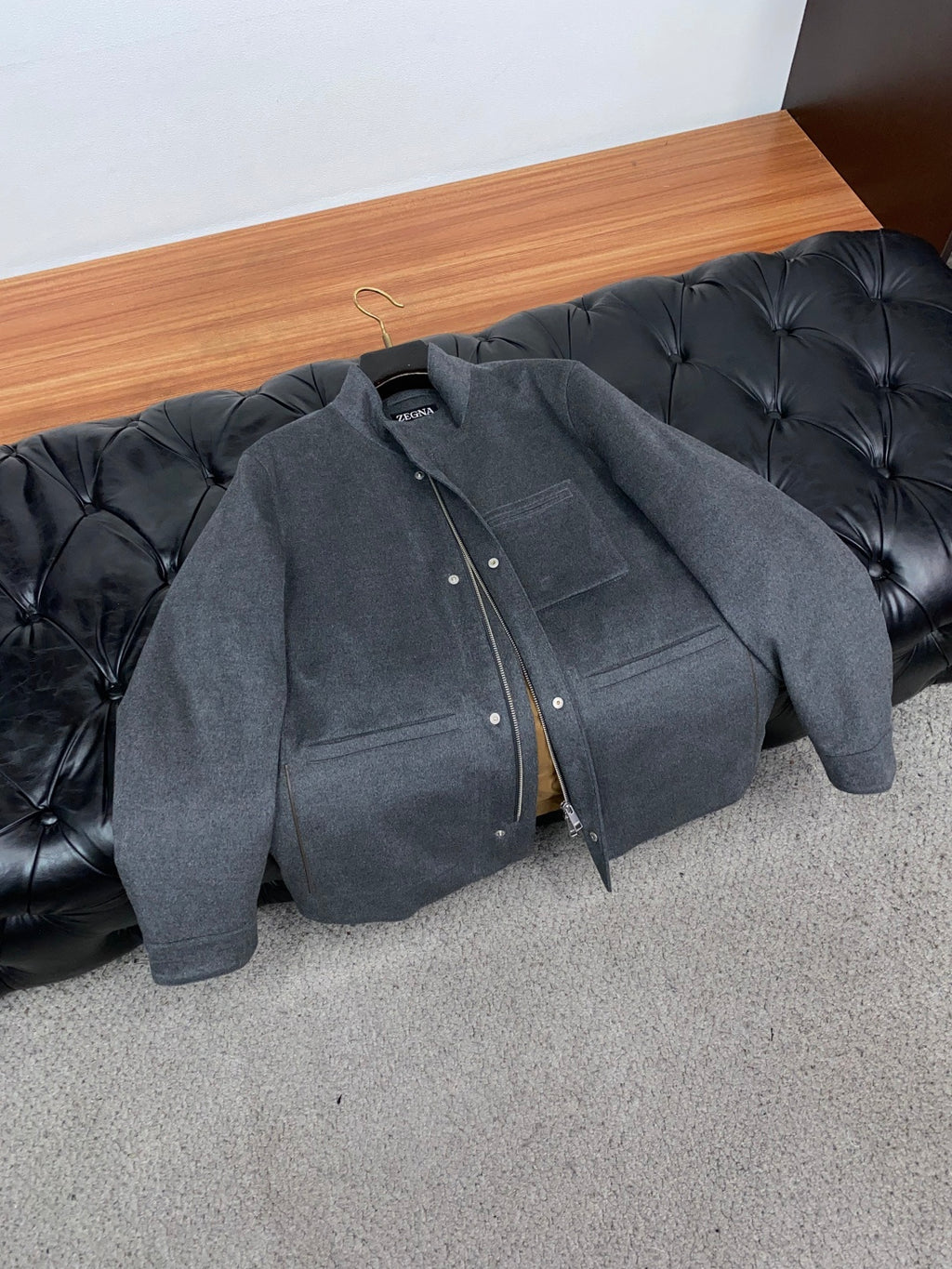 ZEGNA 2026 Fall/Winter New Arrival Wool Stand-Collar Down Jacket
