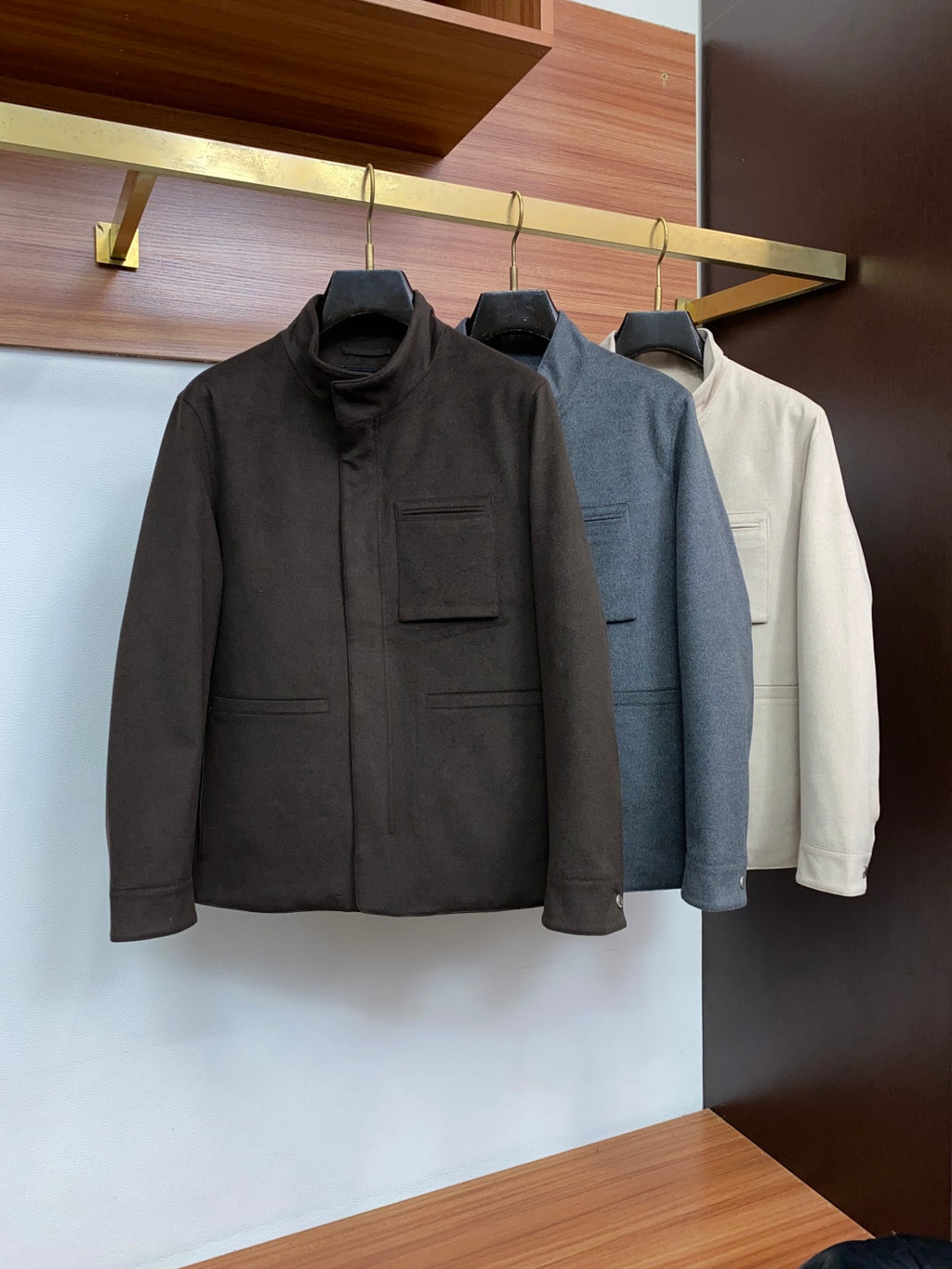 ZEGNA 2026 Fall/Winter New Arrival Wool Stand-Collar Down Jacket