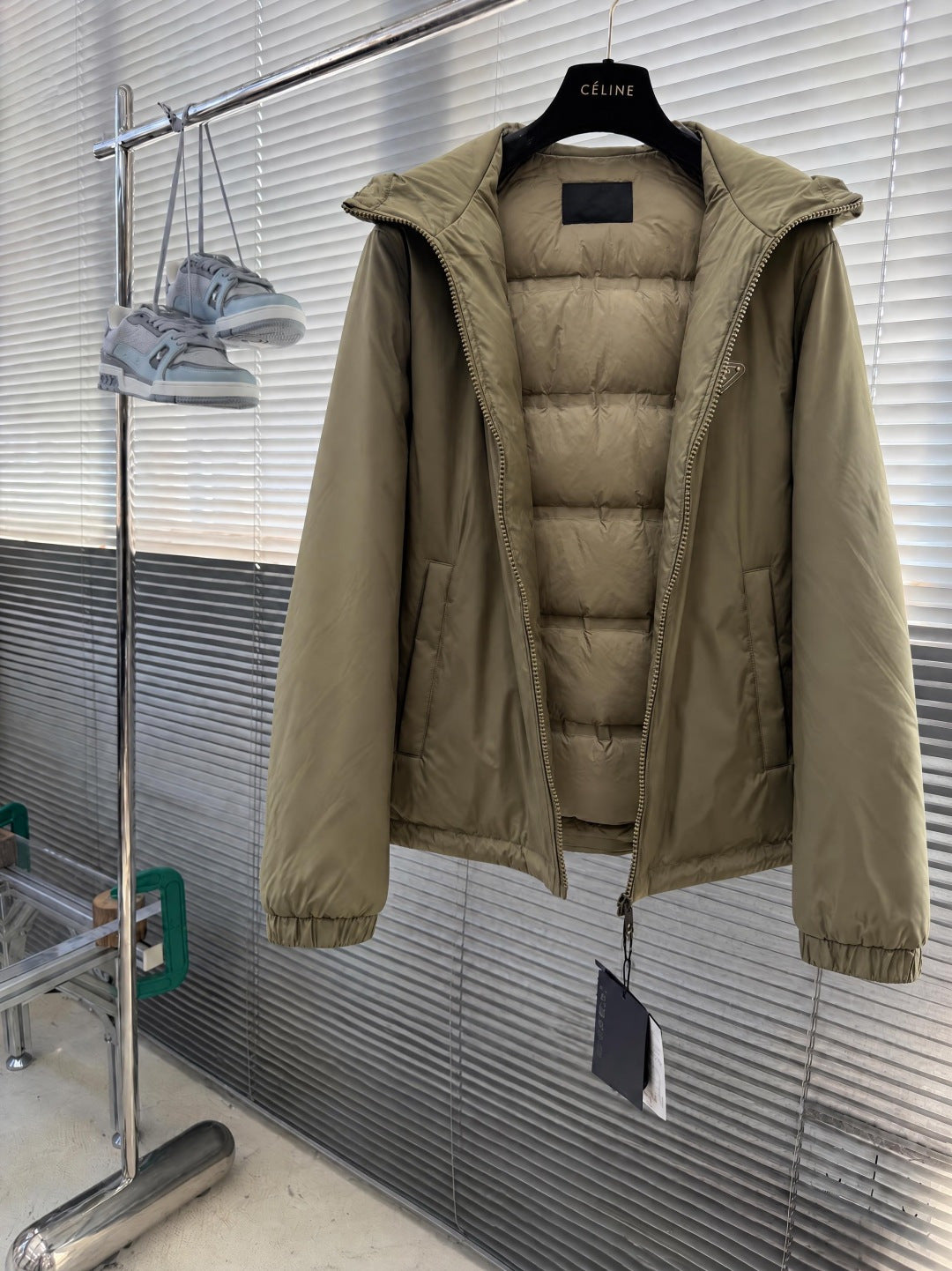 Prada ’90s-Inspired Utility Down Jacket | 90% White Duck Down