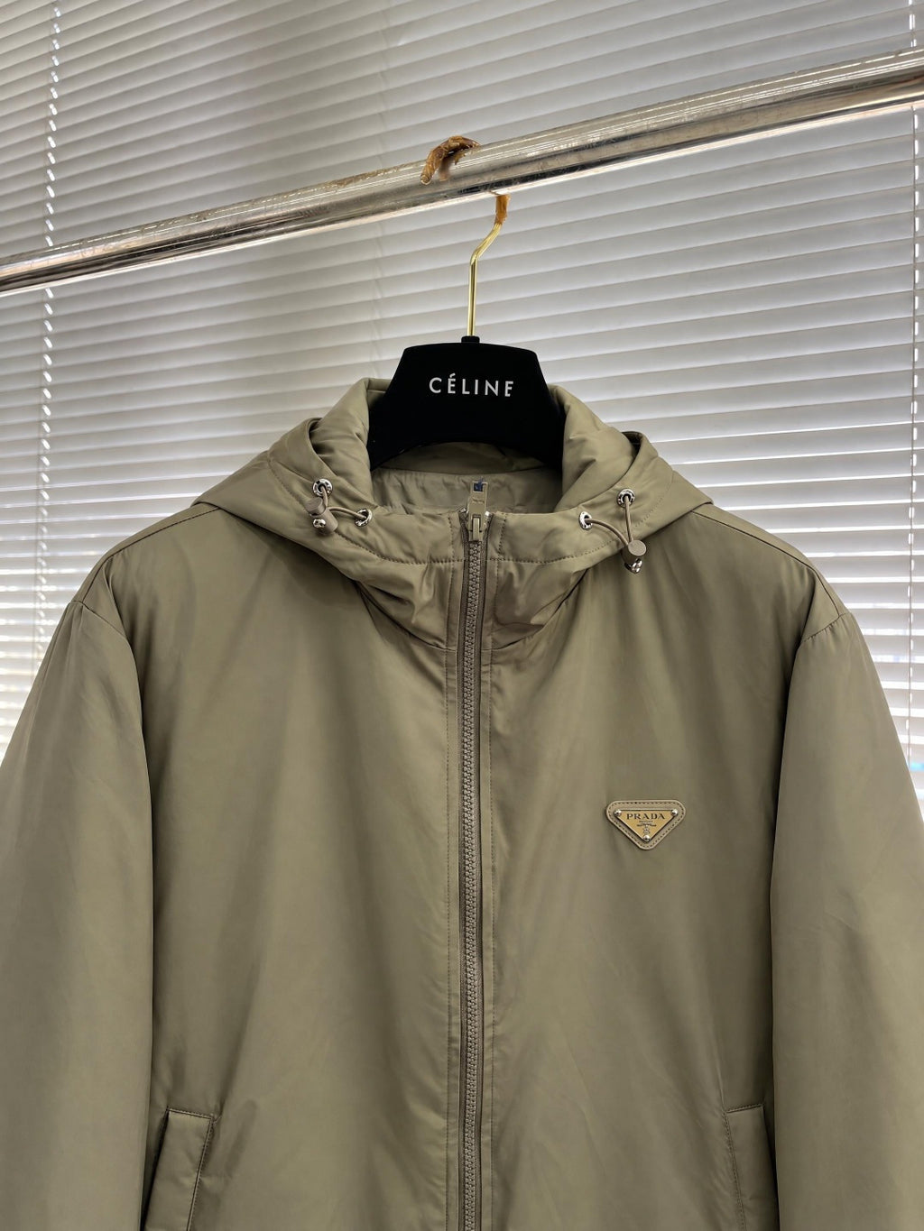Prada ’90s-Inspired Utility Down Jacket | 90% White Duck Down