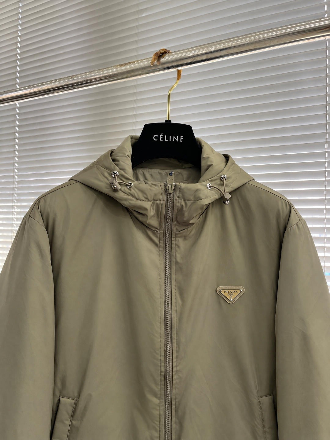 Prada ’90s-Inspired Utility Down Jacket | 90% White Duck Down