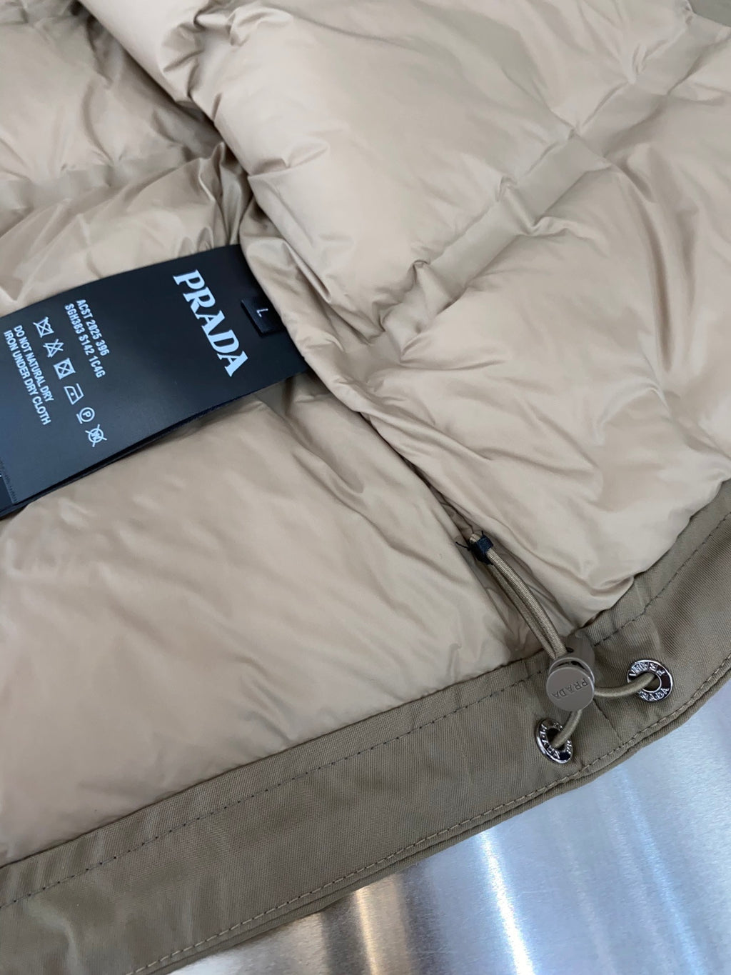 Prada ’90s-Inspired Utility Down Jacket | 90% White Duck Down