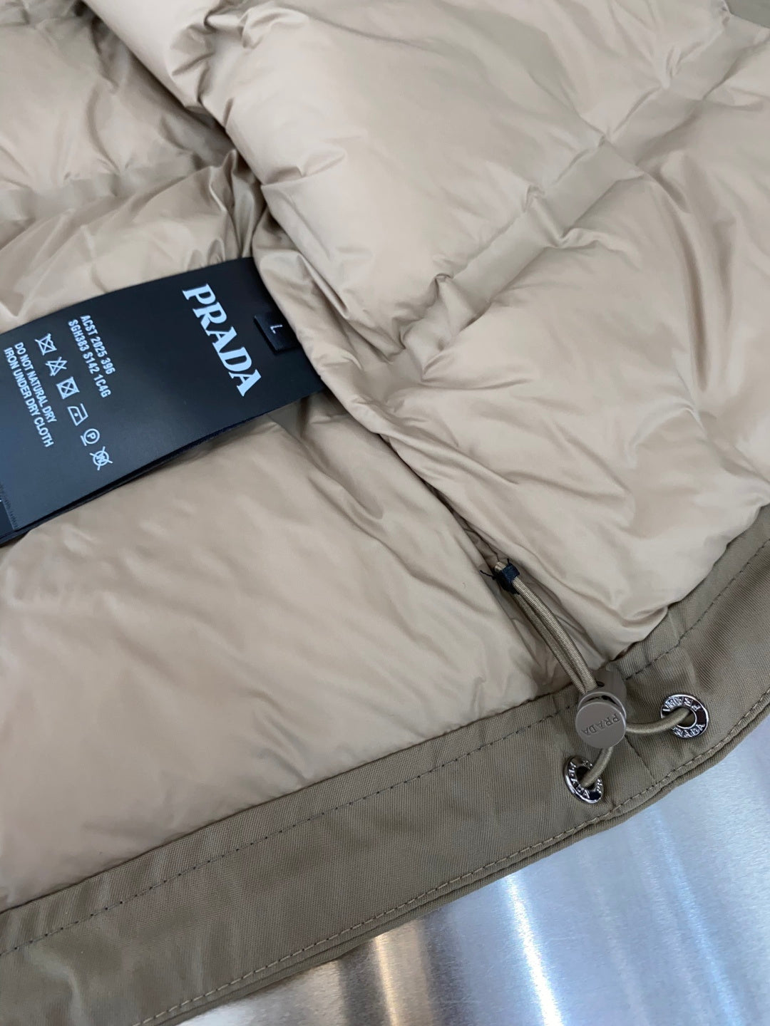 Prada ’90s-Inspired Utility Down Jacket | 90% White Duck Down