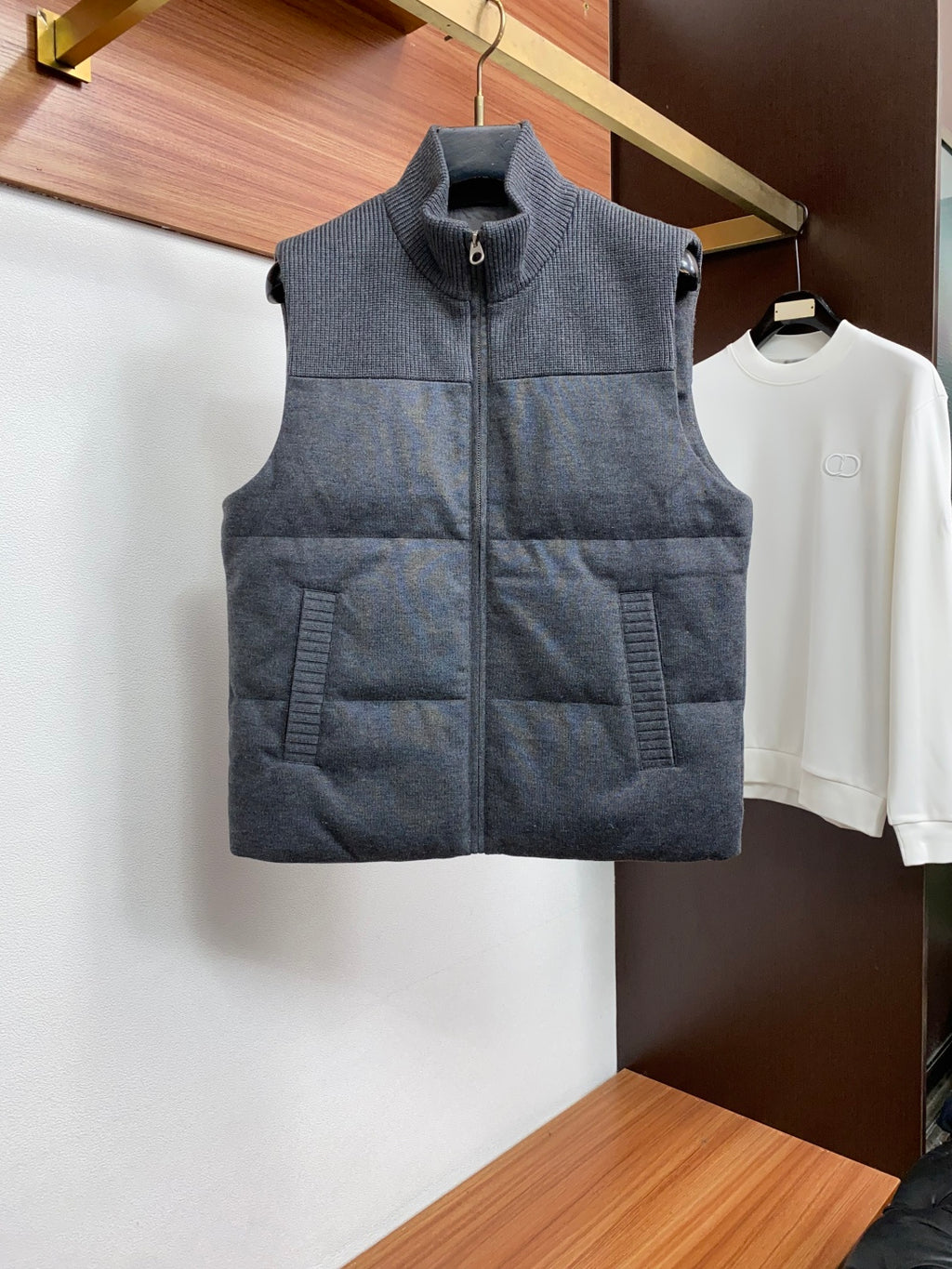 Loro Piana Wool Knit Down Vest | Rich Texture, Refined Layering