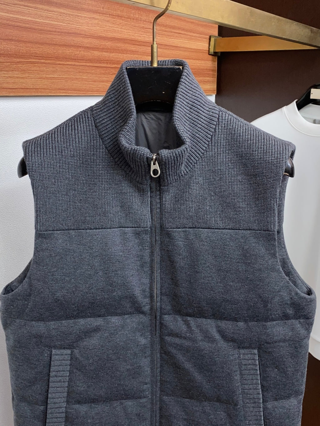 Loro Piana Wool Knit Down Vest | Rich Texture, Refined Layering