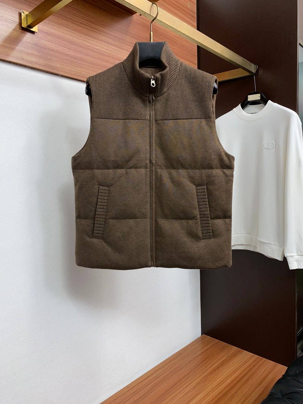 Loro Piana Wool Knit Down Vest | Distinctive Texture, Effortless Style