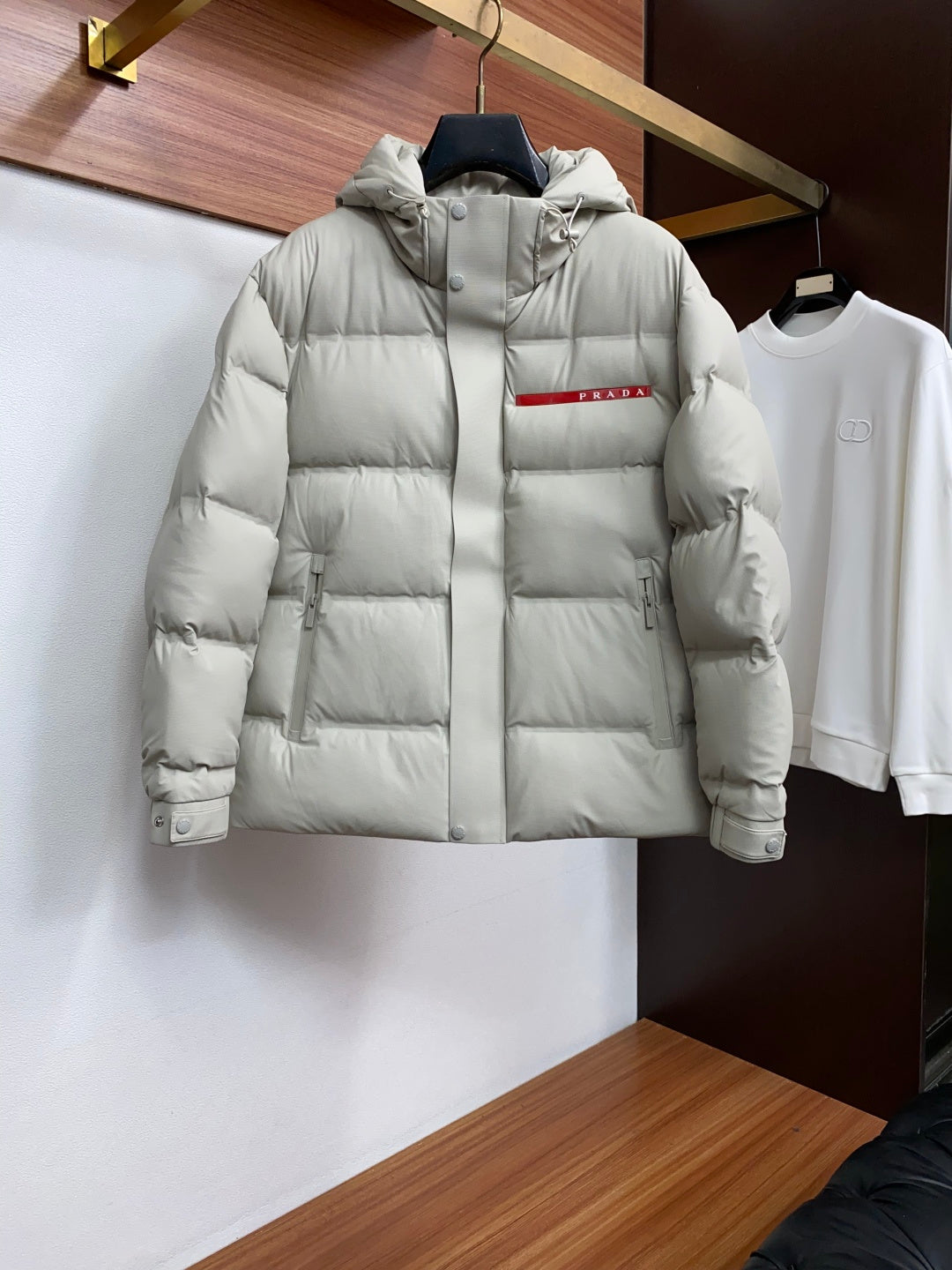 PRADA Hooded Down Jacket | Quilted Design & Modern Urban Style