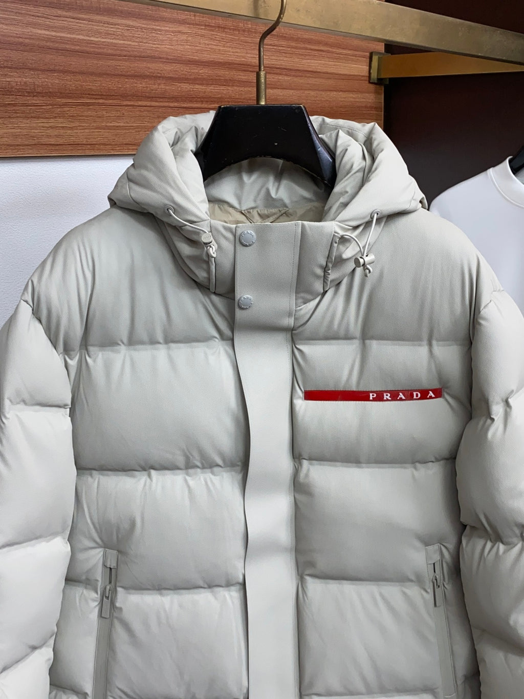 PRADA Hooded Down Jacket | Quilted Design & Modern Urban Style