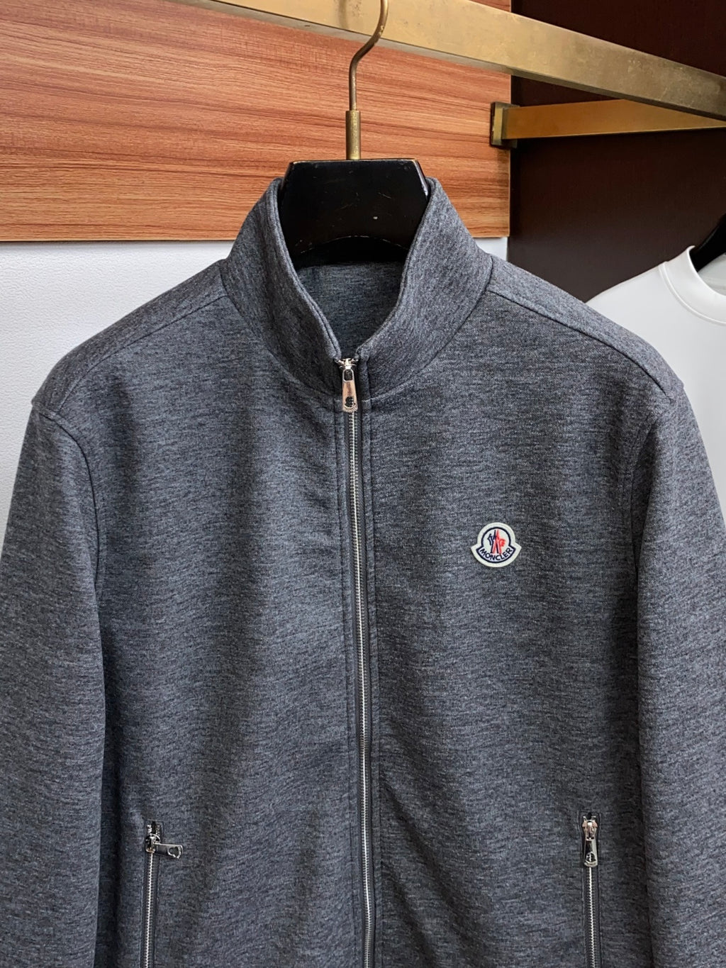 MONCLER Men’s Wool Stand-Collar Jacket | Refined Business-Casual Style