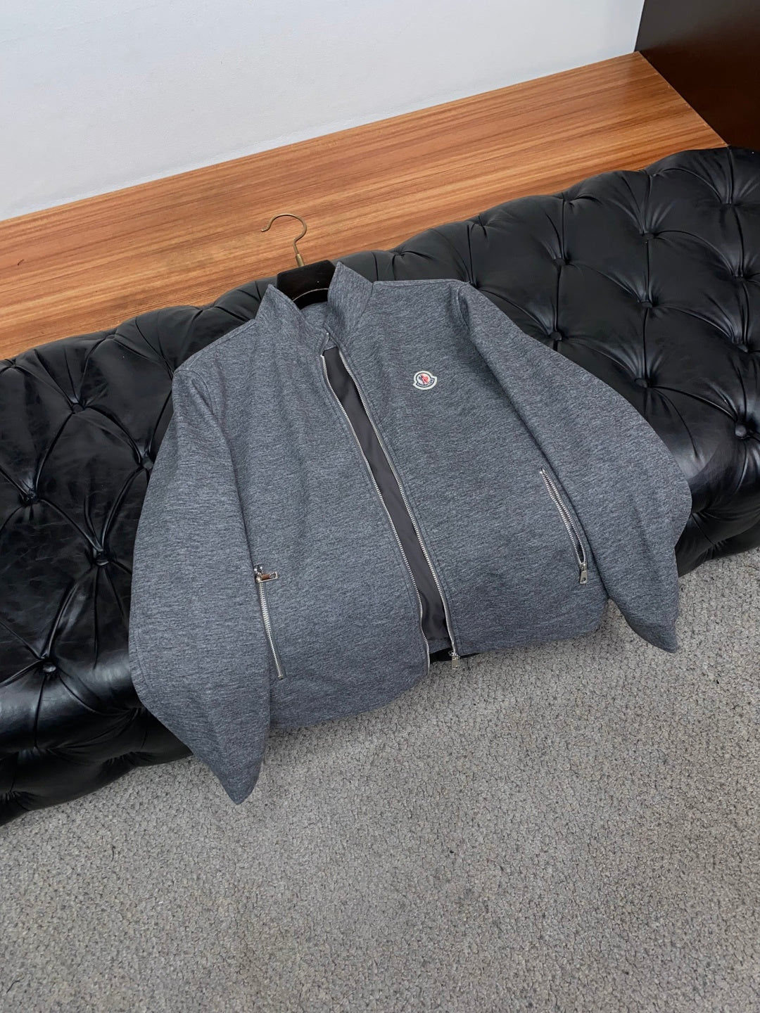 MONCLER Men’s Wool Stand-Collar Jacket | Refined Business-Casual Style