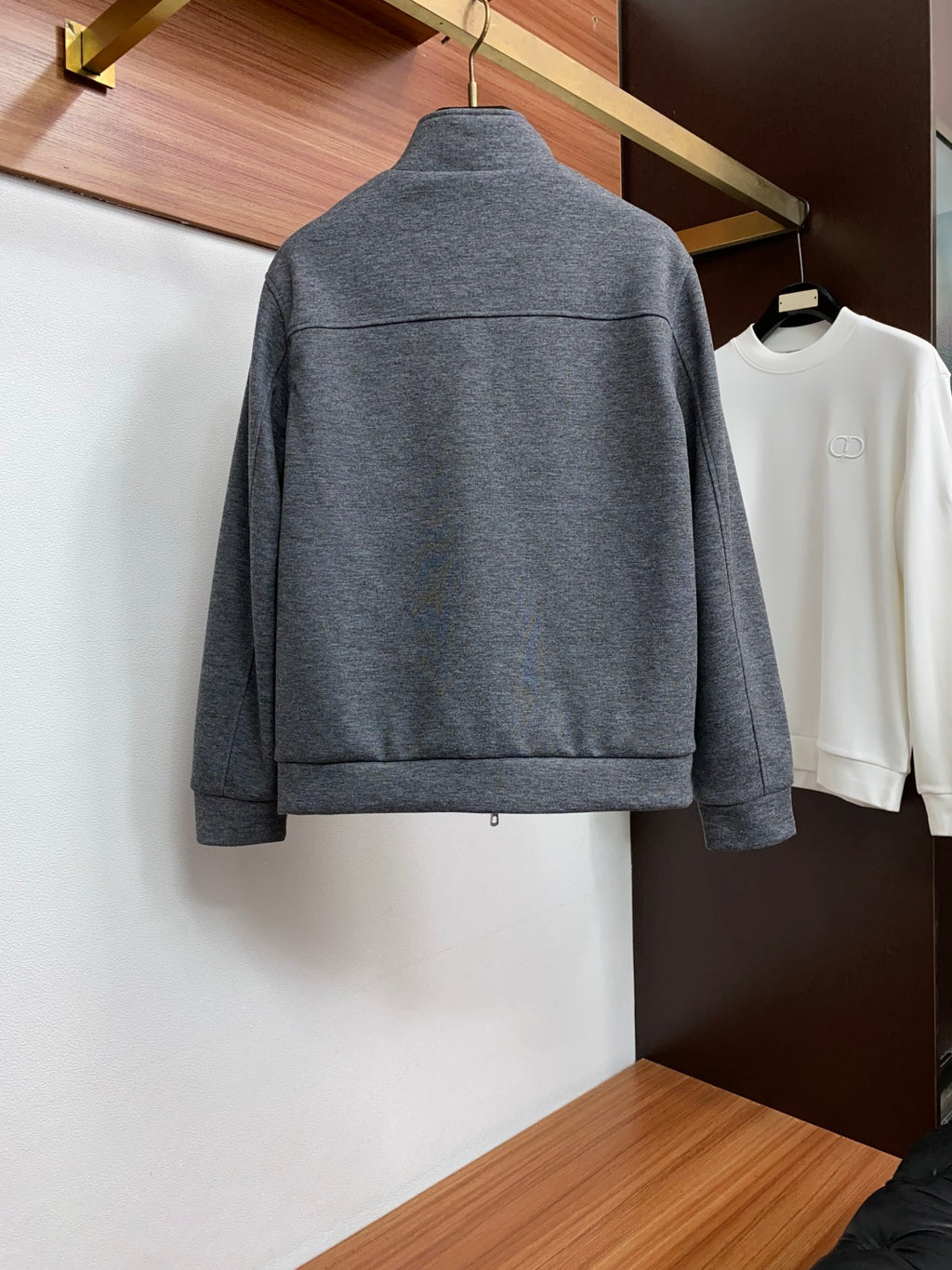 MONCLER Men’s Wool Stand-Collar Jacket | Refined Business-Casual Style